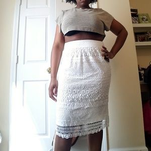 White Lace Skirt